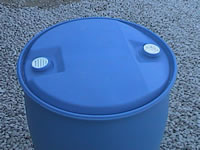 WATER HARVESTING RAINBARREL WITH SINGLE OR DOUBLE TAP